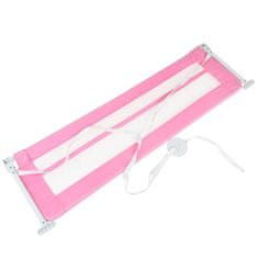 shumee Dětská zábrana na postel, 150 cm, růžová