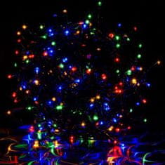 shumee Vánoční LED osvětlení - 40 m, 400 LED, barevné, zelený kabel