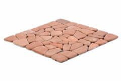 Greatstore Mramorová mozaika Garth- červená / terakota obklady 1 m2