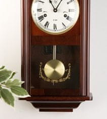shumee Nástěnné kyvadlové hodiny THESEUS mahagon - 60 cm