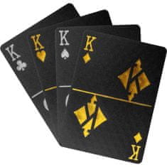 shumee Poker karty plastové - černé/zlaté