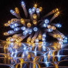 Greatstore Vánoční světelný déšť - 5 m, 200 LED, teple a studeně bílý