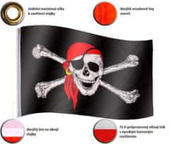 Greatstore FLAGMASTER Pirátská vlajka Jolly Roger, 120 x 80 cm