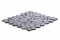 Greatstore Mramorová mozaika Garth - šedá obklady 1 ks