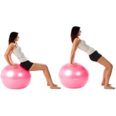 shumee Gymnastický míč MOVIT s pumpou - 75 cm - růžová