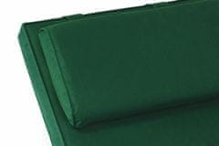 Greatstore Polstrování pro lehátko 188 cm - tmavě zelená