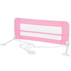 shumee Dětská zábrana na postel, 102 cm, růžová