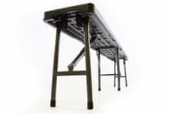 Greatstore Skládací zahradní lavice - černý ratanový design 180x25 cm