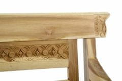 shumee DIVERO dřevěná 2-místná lavice pro děti z teakového dřeva