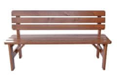 shumee Zahradní dřevěná lavice Viking - 150 cm, lakovaná