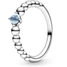 Pandora Stříbrný prsten pro ženy narozené v březnu 198867C01 (Obvod 56 mm)