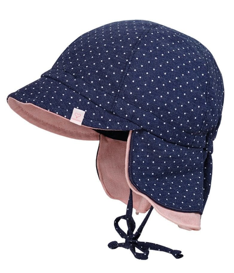 Maximo dívčí klobouk s ochranou krku Baby 39 tmavě modrá