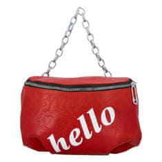 Turbo Bags Módní dámská ledvinka s nápisem Hello, červená