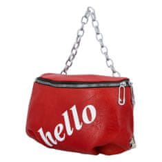 Turbo Bags Módní dámská ledvinka s nápisem Hello, červená