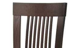 Autronic Dřevěná jídelní židle Jídelní židle, masiv buk, barva ořech, látkový béžový potah (BC-3940 WAL)
