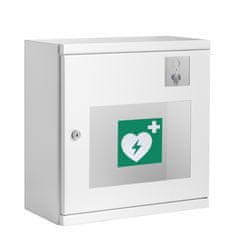 Skříňka na defibrilátor (AED) - uzamykatelná s hranatým okénkem