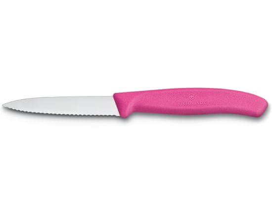 Victorinox Nůž kuchyňský růžový 8cm vlnka