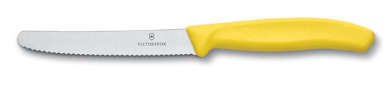 Victorinox Nůž na rajčata žlutý 11 cm vlnka