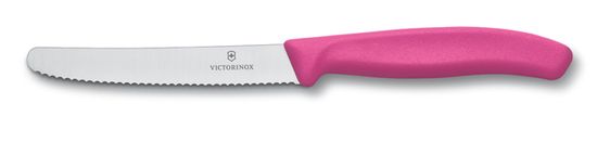 Victorinox Nůž na rajčata růžový 11 cm vlnka