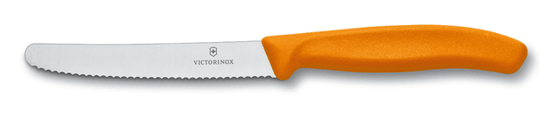 Victorinox Nůž na rajčata oranžový 11 cm vlnka