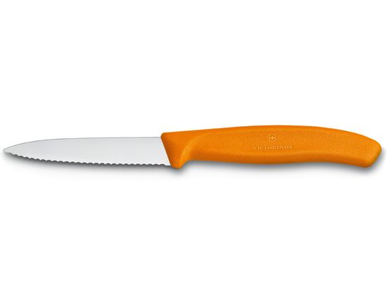 Victorinox Nůž kuchyňský oranžový 8cm vlnka