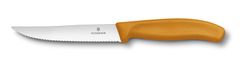 Victorinox Steak nůž, vlnkované ostří, 12 cm, oranžový