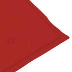 Greatstore Poduška na polohovací židli červená (75+105) x 50 x 4 cm