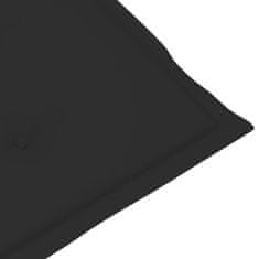 Greatstore Poduška na polohovací židli černá (75+105) x 50 x 4 cm
