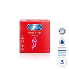 Pasante Durex Feel Thin Classic (3ks), tenké kondomy