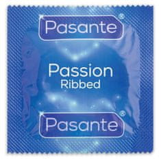 Pasante Pasante Passion / Ribbed (1ks), vroubkovaný kondom
