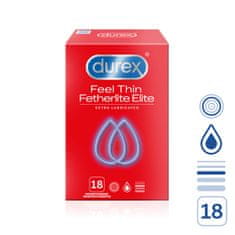 Pasante Durex Feel Thin Extra Lubricated (18ks), tenké kondomy