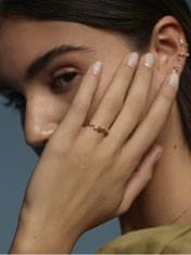 PDPAOLA Půvabný pozlacený prsten se zirkony FIVE Gold AN01-210 (Obvod 52 mm)