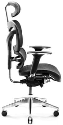 Diablo-Chairs V-Commander, černá (5902560338164) posuvný sedák nastavení záhlavní opěrka zádová opěrka područky tichá kolečka PFC 360 