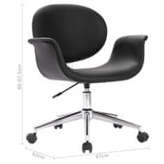 Greatstore Otočná kancelářská židle černá umělá kůže