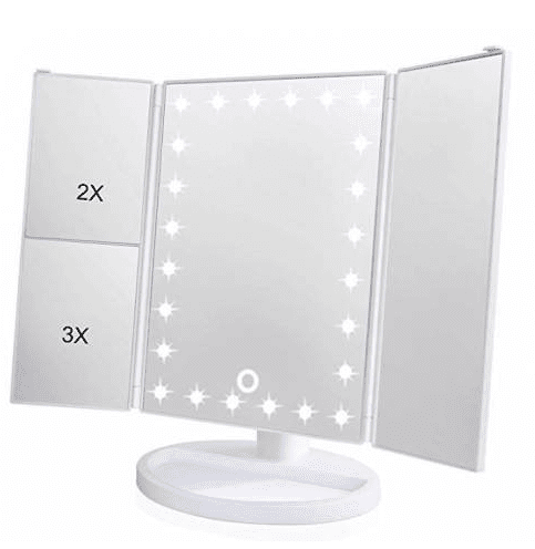 Levně iQtech iMirror 3D Magnify, kosmetické Make-Up zrcátko třípanelové LED bílá