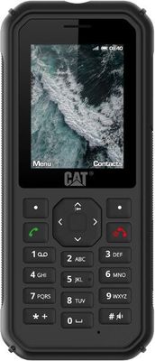 CAT B40 odolný tlačítkový telefon vodotěsný prachuvzdorný odolný proti nárazu krytí IP69 dlouhá výdrž baterie Dual SIM paměťová karta výkonná svítilna LTE Bluetooth 5.0 rozustní kontrukce vojenský standard Mil-STD-810H antibakteriální povrchová úprava hlavní 2Mpx fotoaparát zoom video