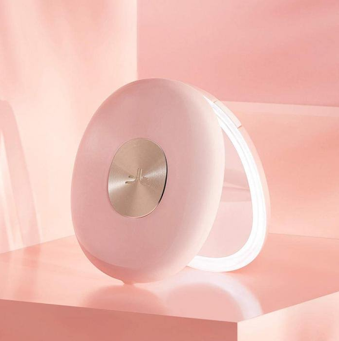 iQ-Tech iMirror Fascinate kapesní kosmetické make-up zrcátko LED růžová