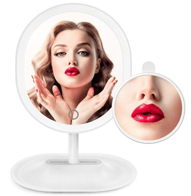 iQ-Tech iMirror Charging, kosmetické Make-Up zrcátko nabíjecí LED bílá - použité