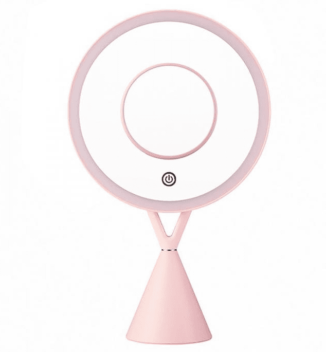 iQ-Tech iMirror X Charging, Kosmetické Make-Up zrcátko nabíjecí LED Line růžová