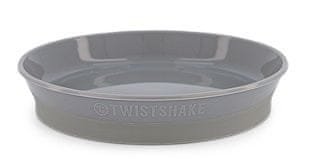 Twistshake Talíř 6+m pastelově šedý