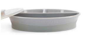 Levně Twistshake Dělený talíř 6+m pastelově šedý 210 ml + 2 x 90 ml