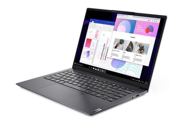  elegantní notebook lenovo yoga slim 7 krásný design prémiové provedení wifi ax Bluetooth rychlý chod výkonný procesor ultrarychlý pevný disk ergonomická klávesnice praktický touchpad usb rozhraní thunderbolt pořádná výdrž baterie