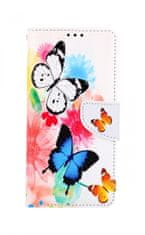 TopQ Pouzdro Vivo Y20s knížkové Barevné s motýlky 57080