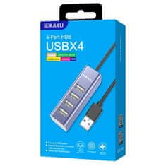 Kaku KSC-383 4x USB HUB adapter, šedý