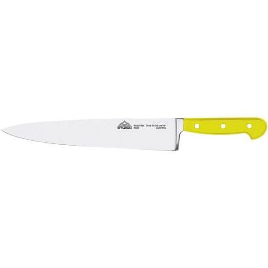 Stubai Nůž kuchyňský žlutý čepel 26 cm široký kovaný