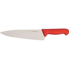 Giesser Messer Nůž kuchyňský , ergonomická rukojeť červená, velmi kvalitní výrobek, délka ostří 260 mm, 