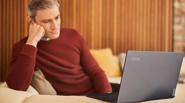  elegantný notebook lenovo yoga slim 7 krásny dizajn prémiové prevedenie wifi ax Bluetooth rýchly chod výkonný procesor ultrarýchly pevný disk ergonomická klávesnica praktický touchpad usb rozhranie thunderbolt poriadna výdrž batérie