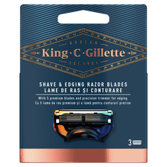 Gillette King C. holicí hlavice pro holení a tvarování x3