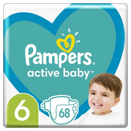 Pampers Pleny Active Baby 6 Extra Large (13-18 kg) Giant Box 68 ks