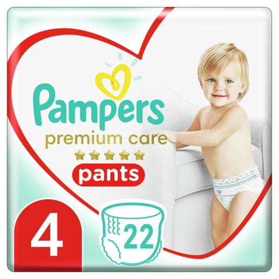 Pampers Premium Care Plenkové Kalhotky Vel. 4, 22 Plenkových Kalhotek